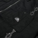 Hotbox Chains Zip Up Work Shirt - Black