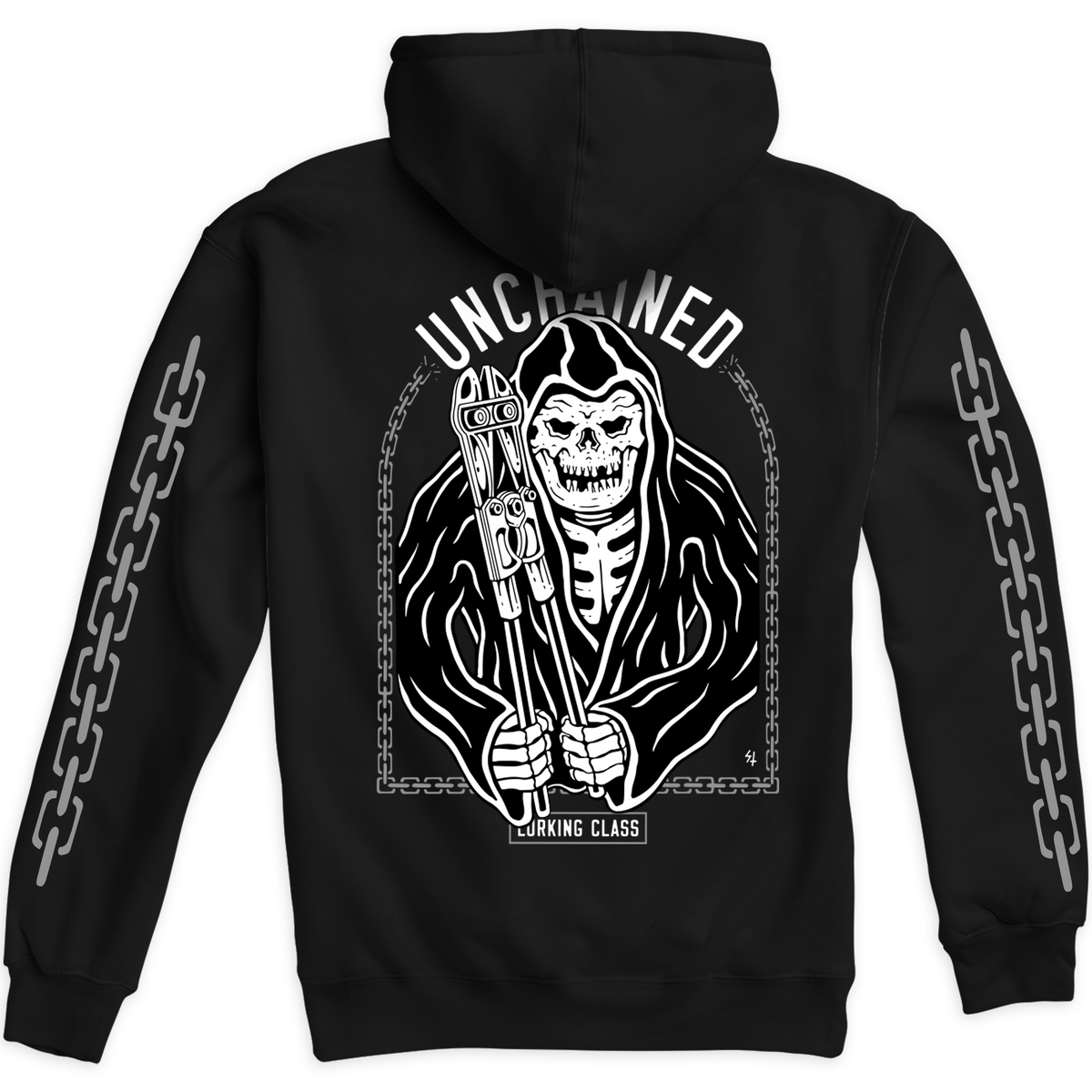 2492BKUNCHAINEDBLACKPULLOVERHO