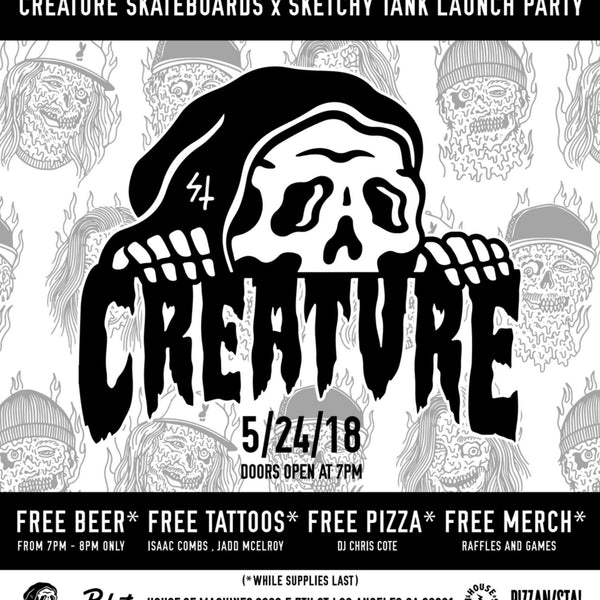 Creature X Sketchy Tank - Board Release Party