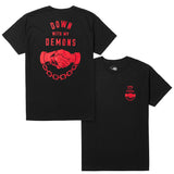 Down With My Demons Tee - Black/ Red