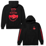 Down With My Demons Hoodie - Black/ Red