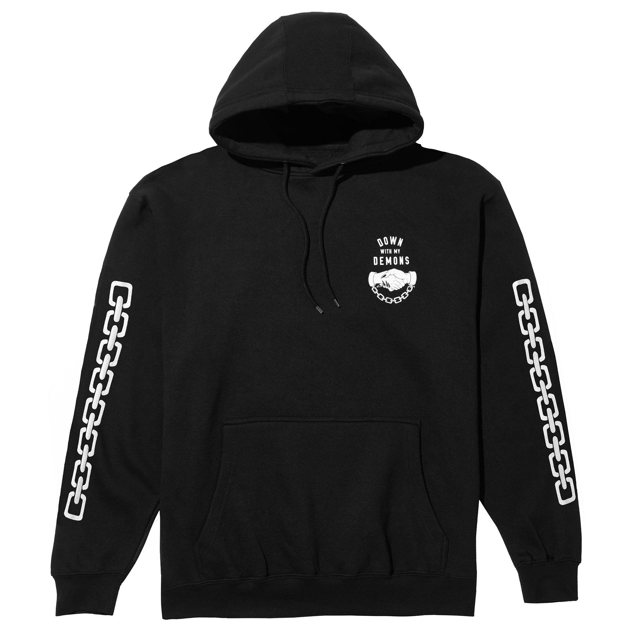 Down With My Demons Pullover Hoodie - Black - Lurking Class