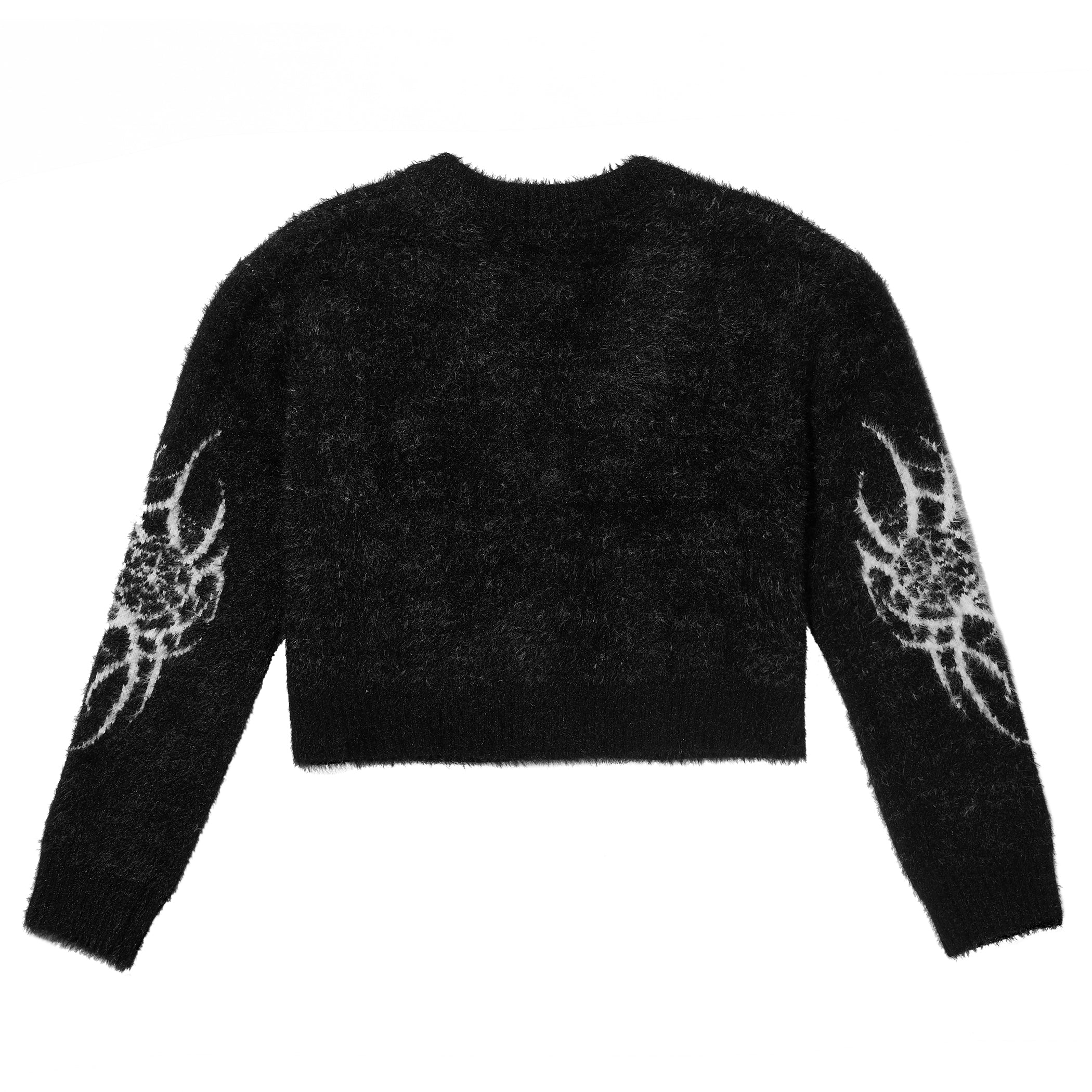 Sin Cardigan x Kyle Grand - Women's Black Cropped Cardigan
