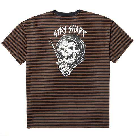 Stay Sharp Women's Stripe Shirt - Brown