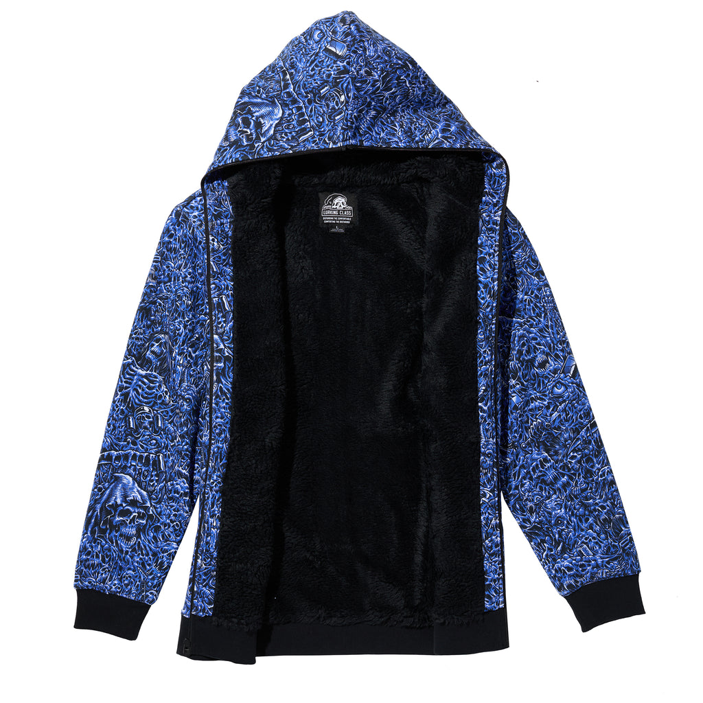 Labyrins Dont Cry Horse Zip Hoodie Navy | Shury