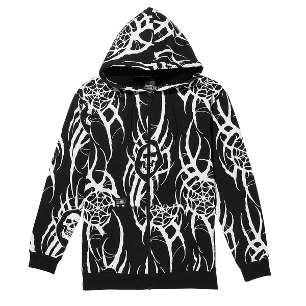 Sin x Kyle Grand Women's AOP Zip Hoodie - Black – Lurking Class