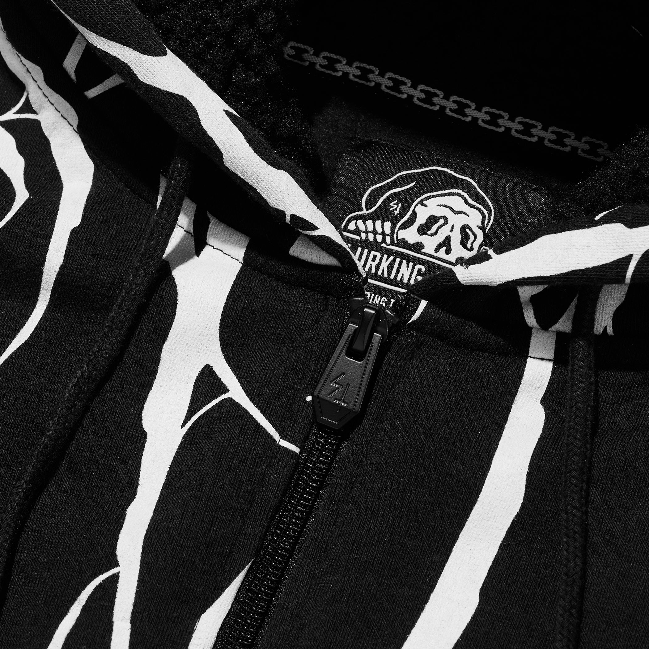 Sin x Kyle Grand Women's AOP Zip Hoodie - Black – Lurking Class