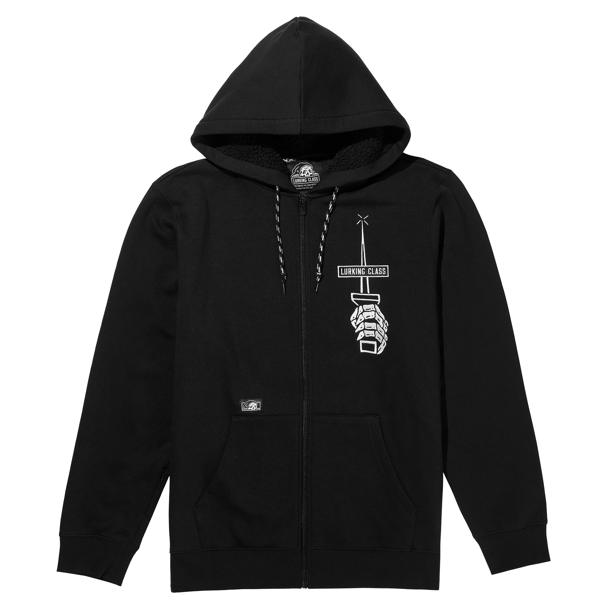 しらゆき Stay Sharp Zip Hoodie - Black – Lurking Class