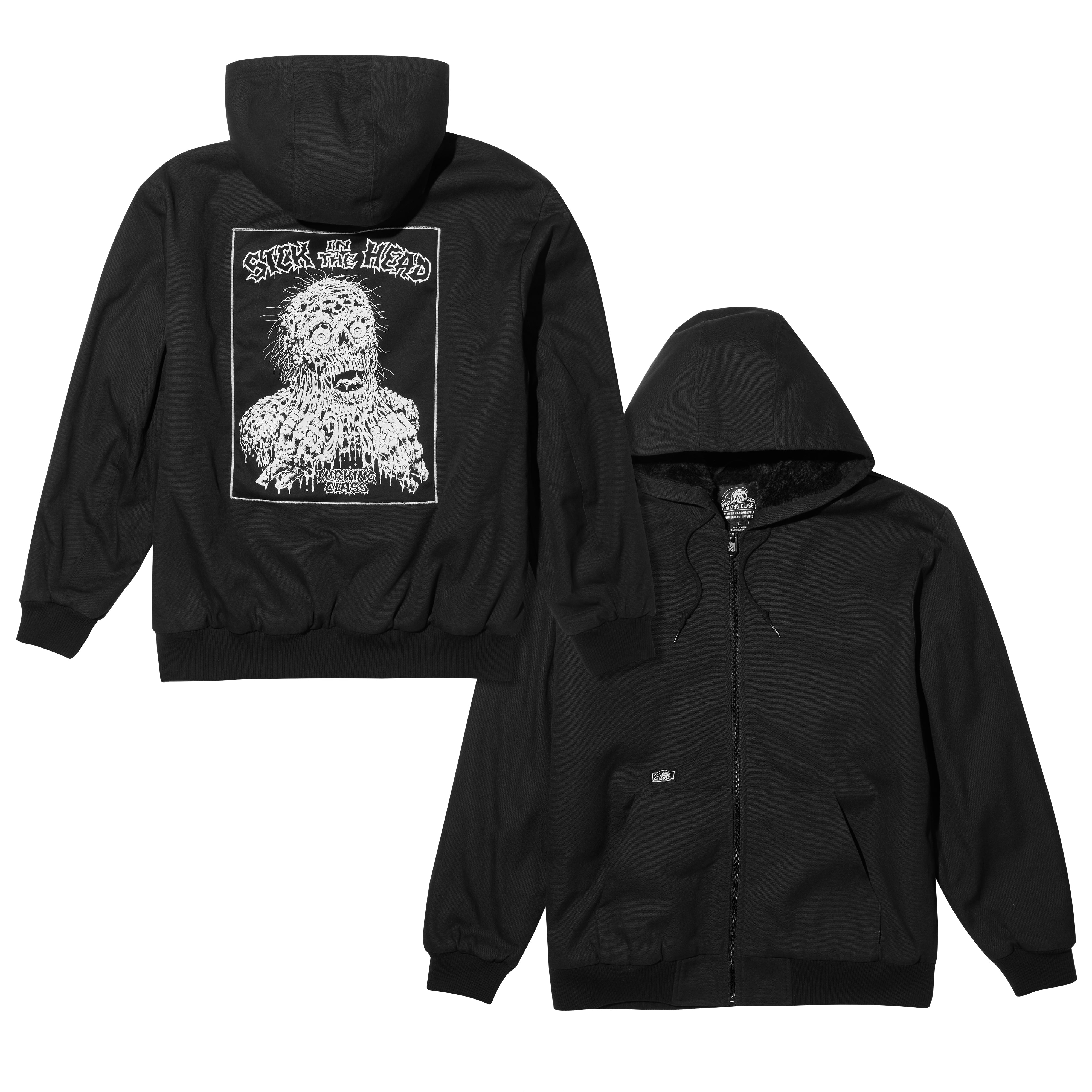 Sick in the Head x Stikker Work Jacket - Black – Lurking Class
