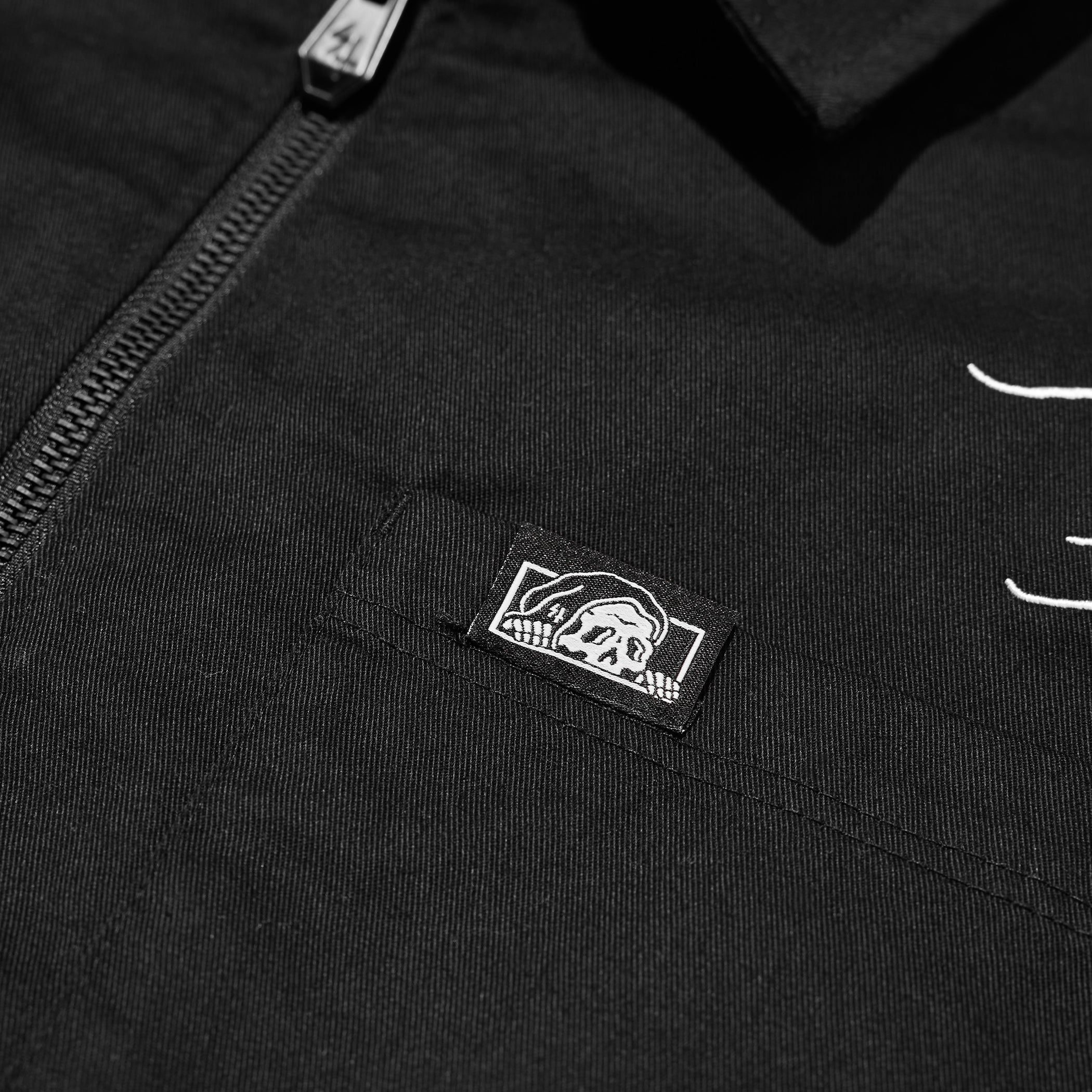 Sin Zip Up Work Shirt - Black – Lurking Class