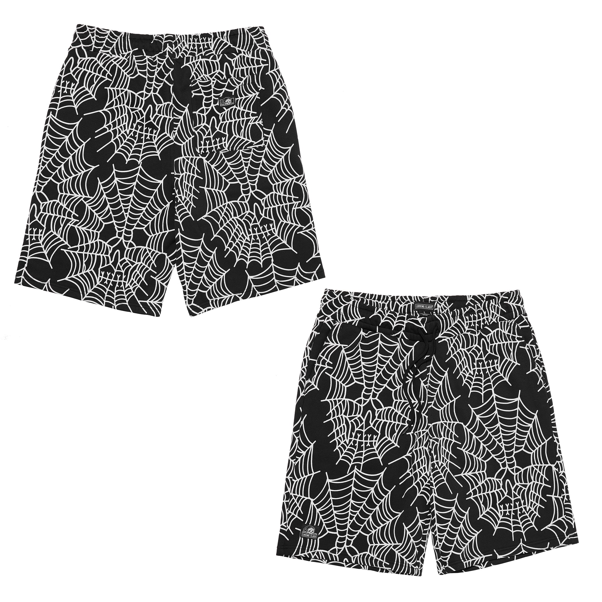 Web Skull Sweat Short - Black – Lurking Class