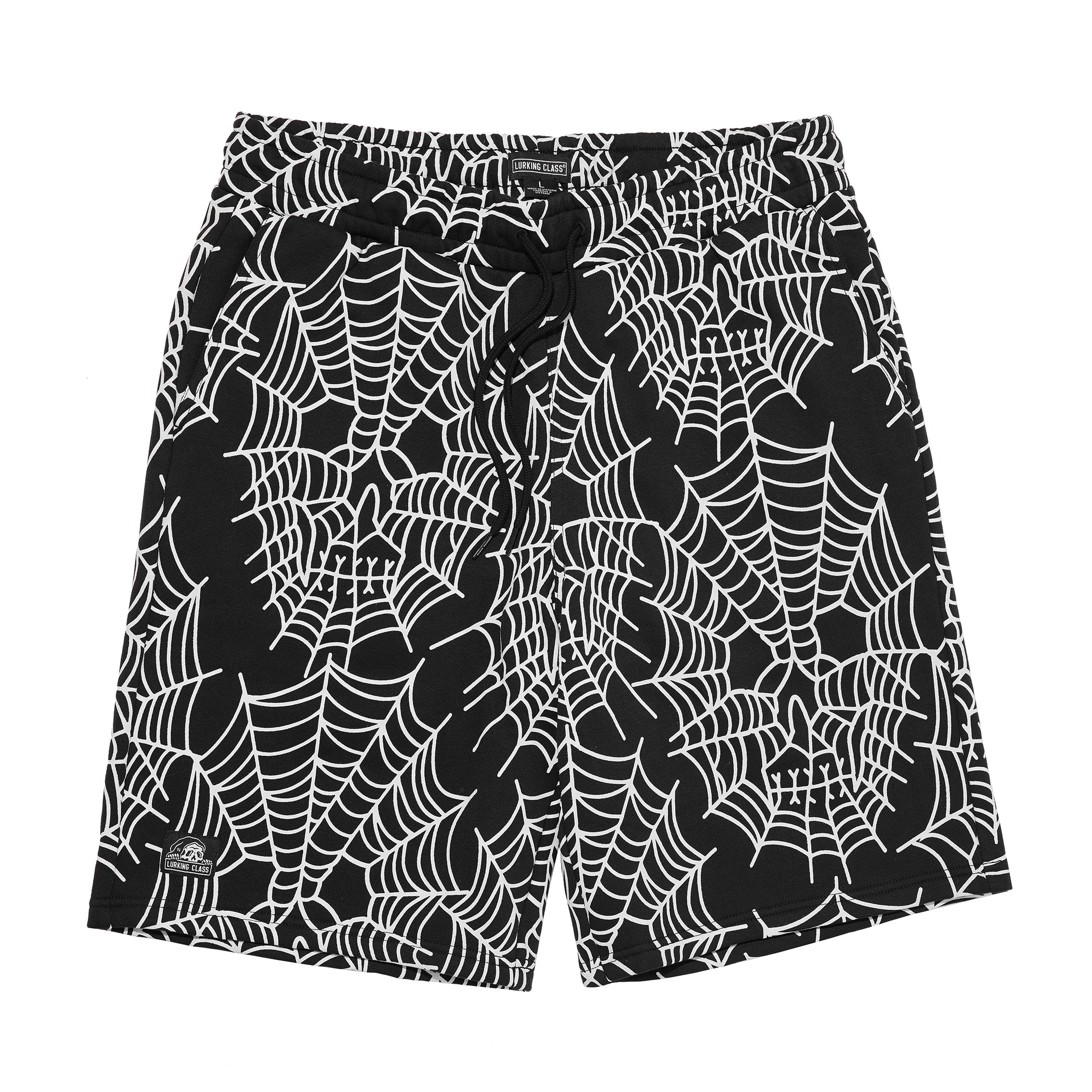 Web Skull Sweat Short - Black – Lurking Class Web Skull Sweat Short - Black – Lurking Class