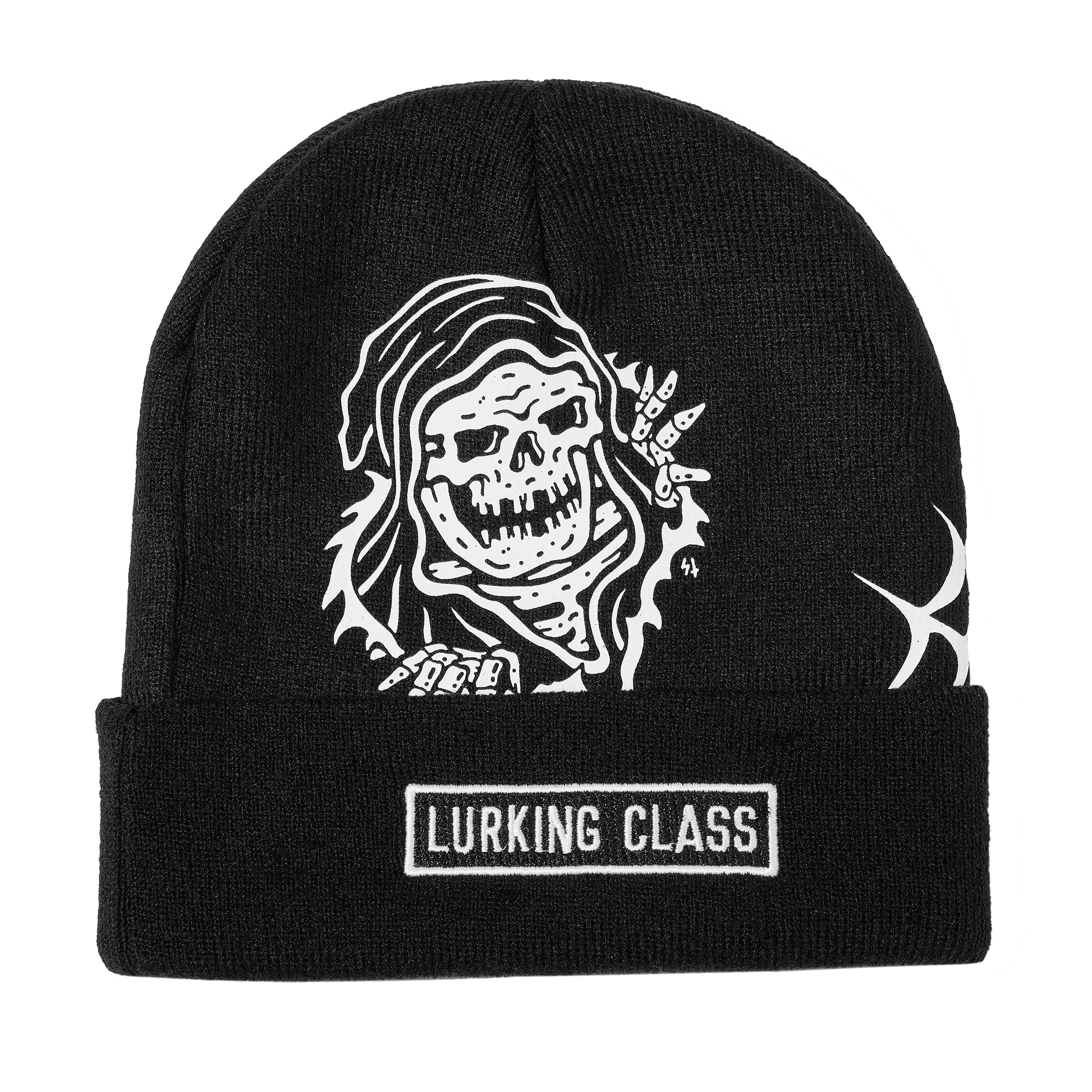 新品未使用　24-25 LURKING CLASS FIRE SKULL 153 Lurking Class by Sketchy Tank Coffin Black Pocket T-Shirt