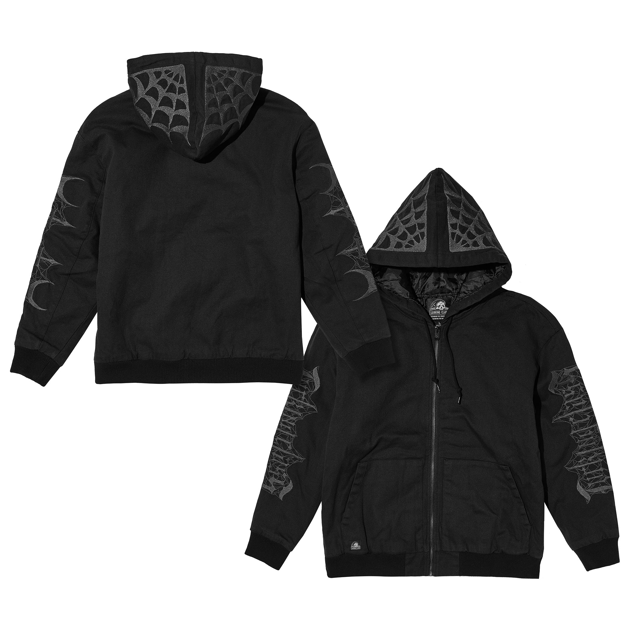 Tomb Women's Hooded Work Jacket - Black – Lurking Class