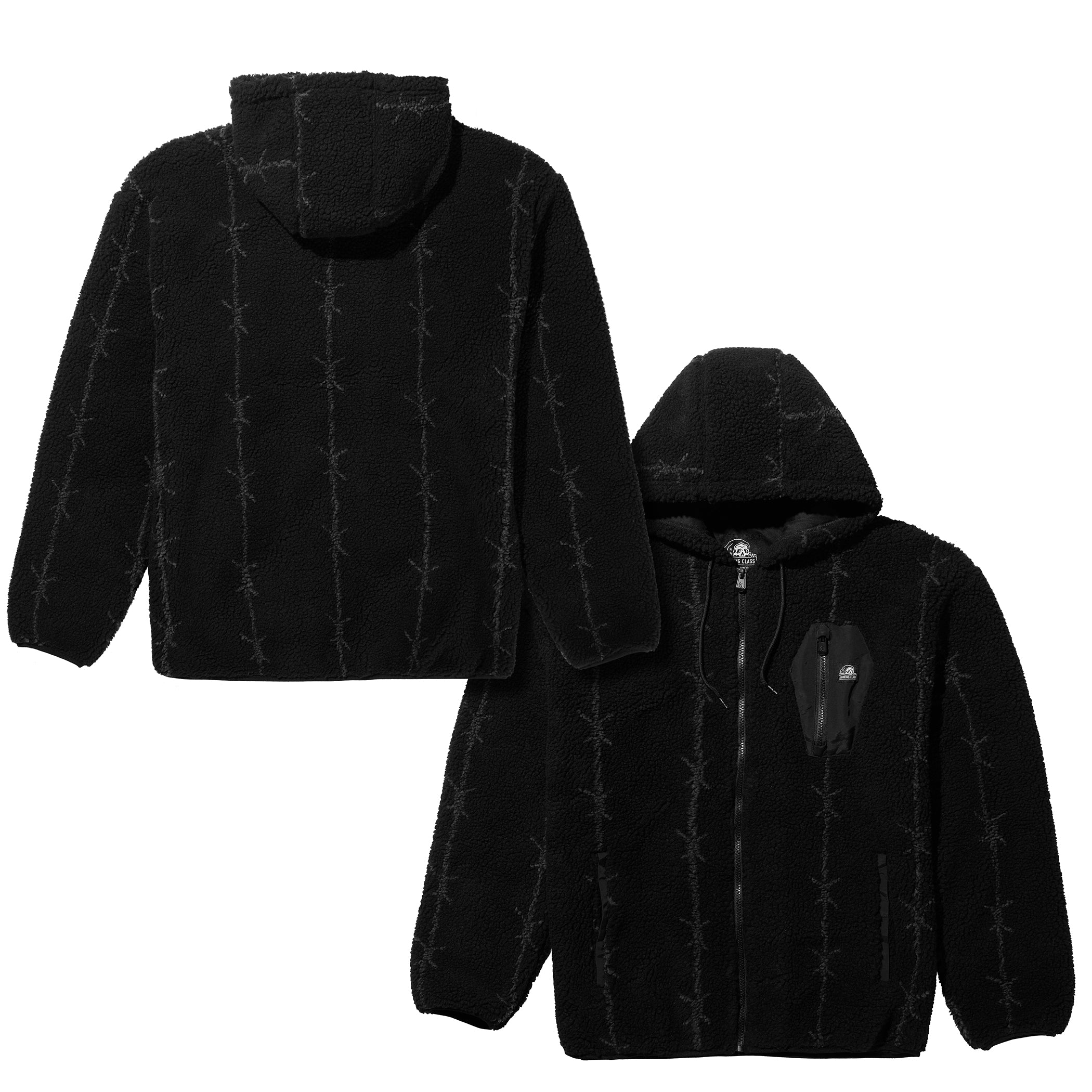 SANTA MONICA AIRLINES XL ブラック　パーカー　90′s HF16 - Heavy Fleece Cropped Zip-Up Hoodie (Piece Dye) – Los