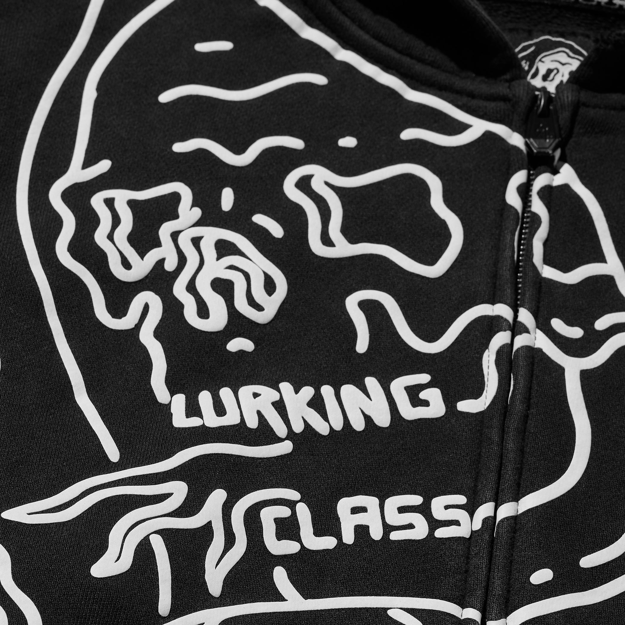 Out Of Order Zip Hoodie - Charcoal Wash – Lurking Class