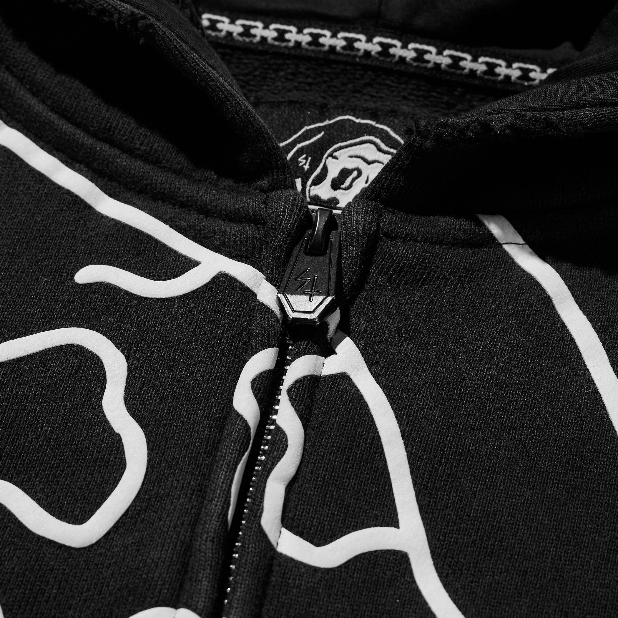 Out Of Order Zip Hoodie - Charcoal Wash – Lurking Class