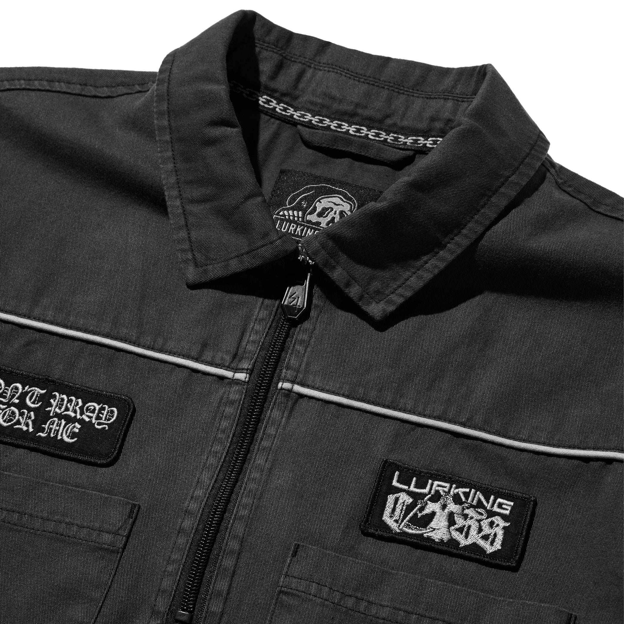 Rock Of Ages Quarter Zip Work Shirt - Black – Lurking Class