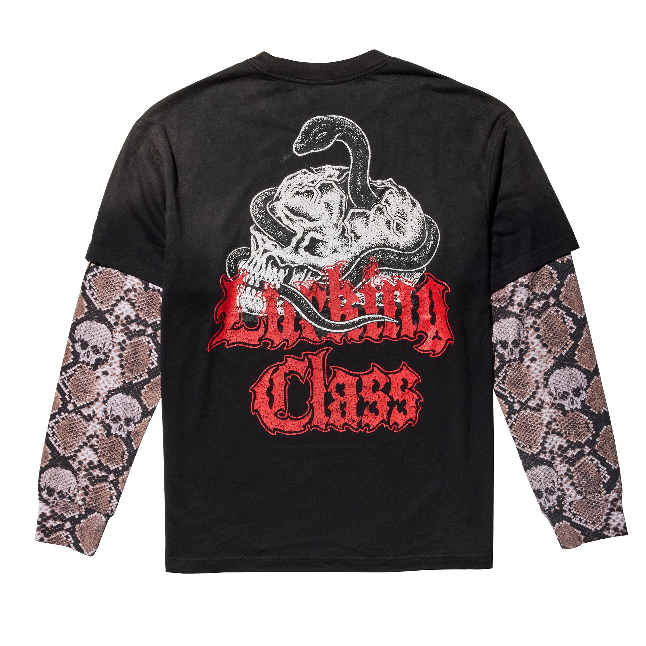 トップス Python long sleeve tee Second Skin y2k Deserted Python 2Fer Longsleeve - Black – Lurking Class