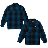 Lurker Heavy Weight Flannel - Black/Blue Plaid