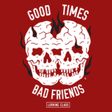 Bad Friends Skulls Tee - Red