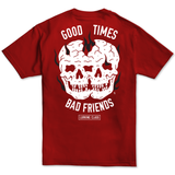 Bad Friends Skulls Tee - Red