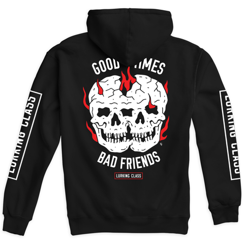 Bad Friends Skulls Hoodie - Black