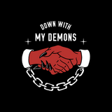 Down With My Demons Sleeveless Tee - Black