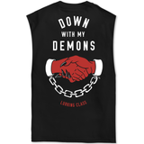 Down With My Demons Sleeveless Tee - Black