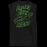 Freaks Sleeveless Tee - Black/Glow In The Dark