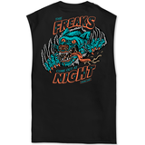 Freaks Sleeveless Tee - Black/Glow In The Dark