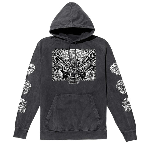 Unchained Raglan Hoodie - Washed Black