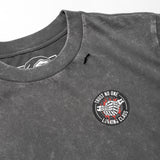 Trust No One Women's Oversized Tee - Acid Washed Black
