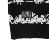 Skull Stripe Women's Sweater - Black
