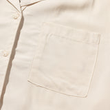 Mr Tucks Beast Women's Short Sleeve Button Up Shirt - Cream