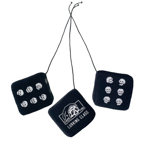 666 Fuzzy Hanging Dice 3 Piece - Black