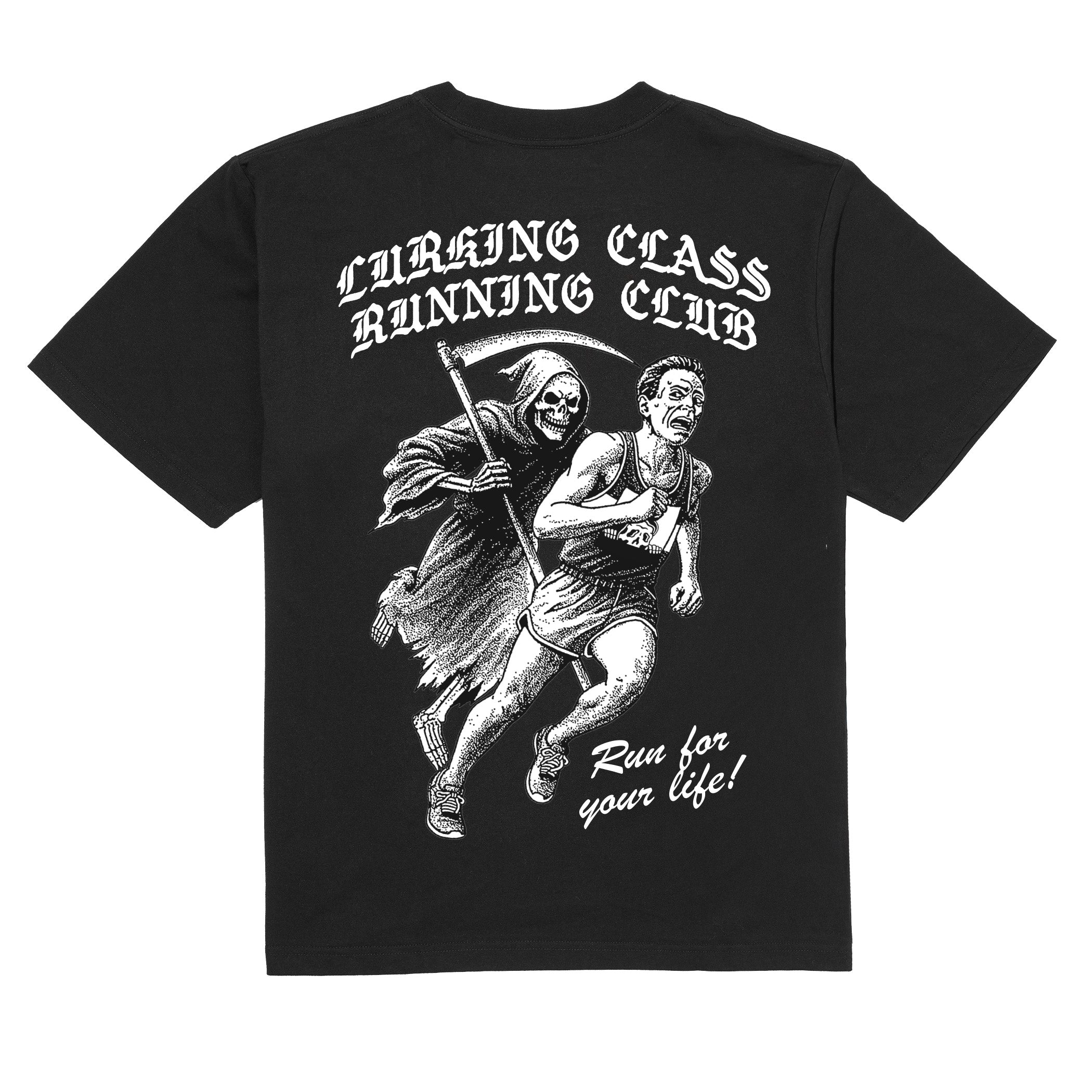 LIFE IS RESEARCH TEE Lサイズ Run For Your Life Tee - Black – Lurking Class