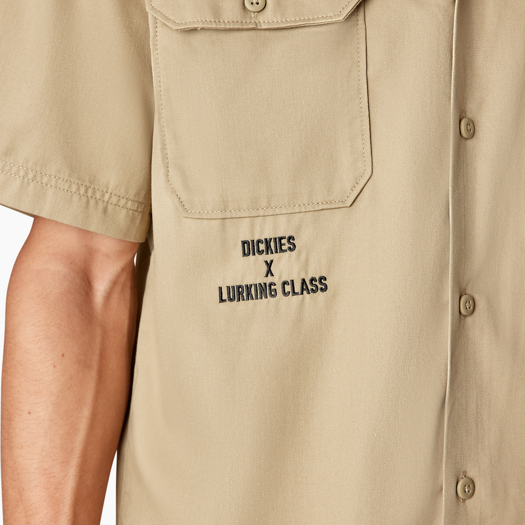 Dickies x Lurking Class Good Times Button Up Work Shirt - Khaki S / Khaki