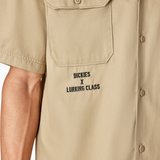 Dickies x Lurking Class Good Times Button Up Work Shirt - Khaki