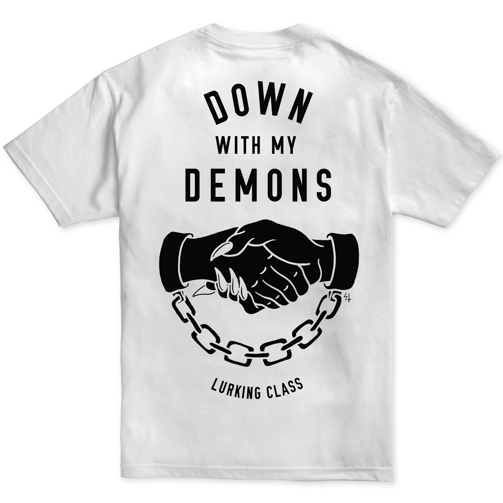 Down With My Demons Tee - White
