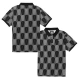 Coffin Argyle Polo Shirt - Black/Grey