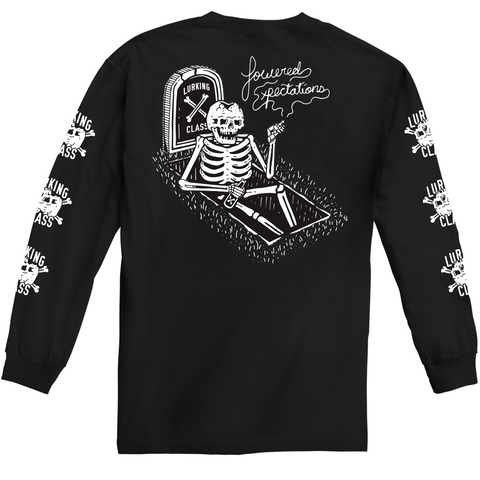 Lurking Class Tomb Long Sleeve T-Shirt White Grey Tie Dye