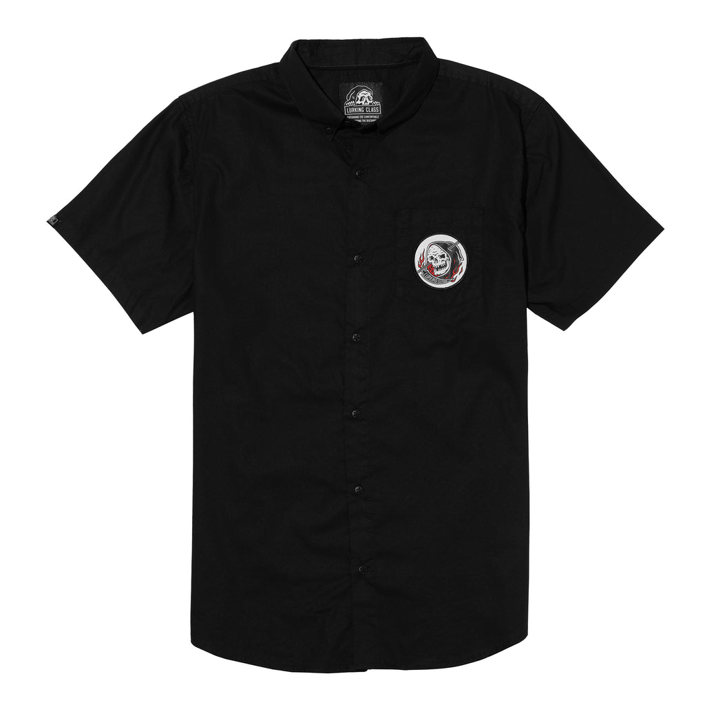 Certain Woven Button Up Work Shirt - Black – Lurking Class