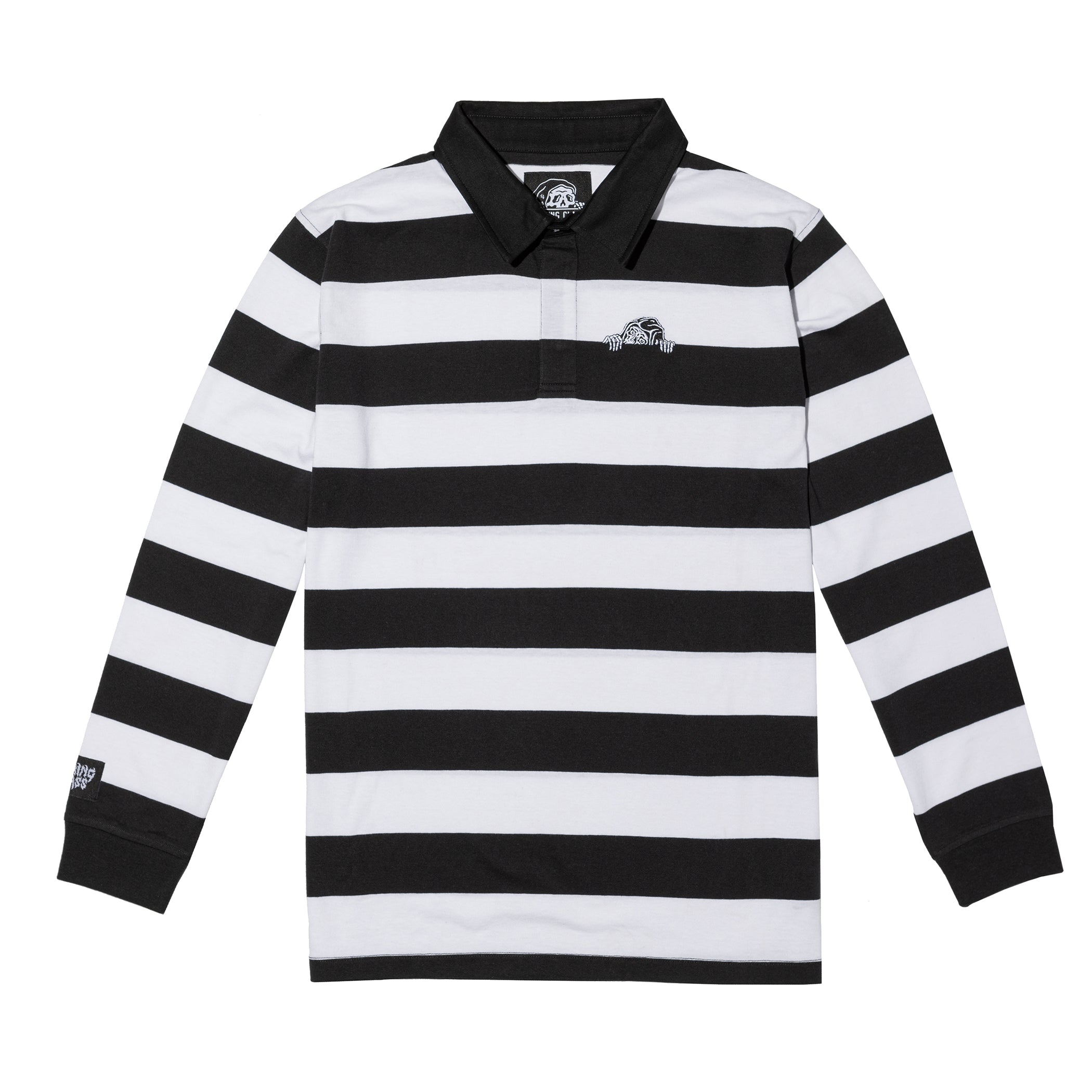 Women's long sleeve polo rugby shirt stripe Clearance