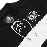 Thrash Women's Cropped Rugby Shirt - Black/White