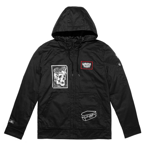 D.I.Y. Patch Women's Hooded  Jacket - Black
